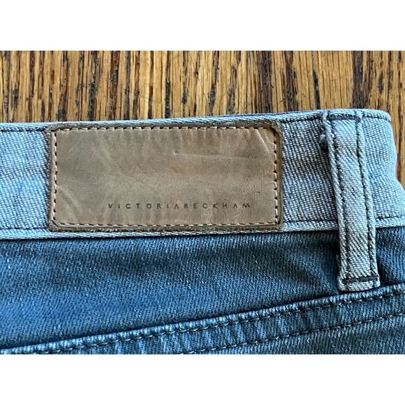 VICTORIA BECKHAM Gray Cotton Skinny Jeans Ankle Zip Pants Women's Size 27 - Picture 5 of 10